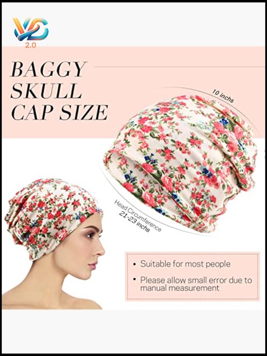 Slouchy Beanie Hat Stretch Chemo Headwrap Sleep Scarf Cancer Patient Soft Turban main image 4